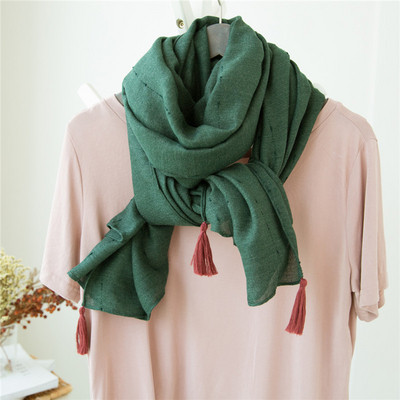 Esarfa de dama de zi cu zi cu ciucuri in mai multe culori