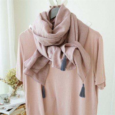 Esarfa de dama de zi cu zi cu ciucuri in mai multe culori