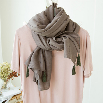 Esarfa de dama de zi cu zi cu ciucuri in mai multe culori