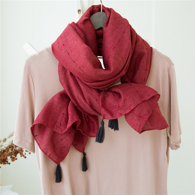 Esarfa de dama de zi cu zi cu ciucuri in mai multe culori