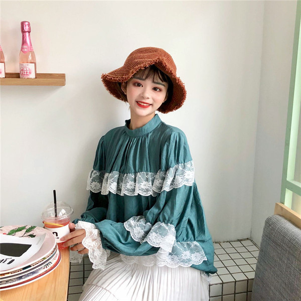 Bluza de dama moderna cu dantela in doua culori - model lat