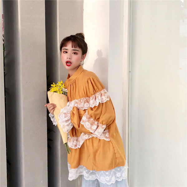 Bluza de dama moderna cu dantela in doua culori - model lat