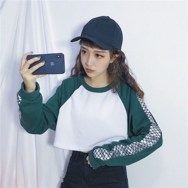 Bluza scurta de dama in trei culori