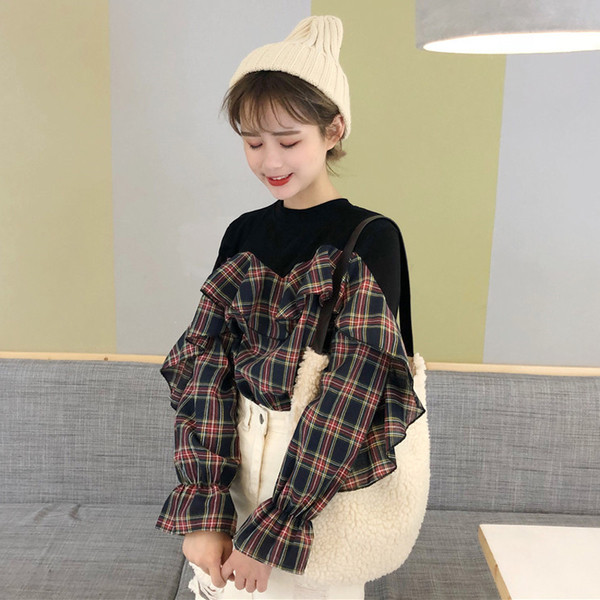 Bluza de dama eleganta cu volane in doua culori