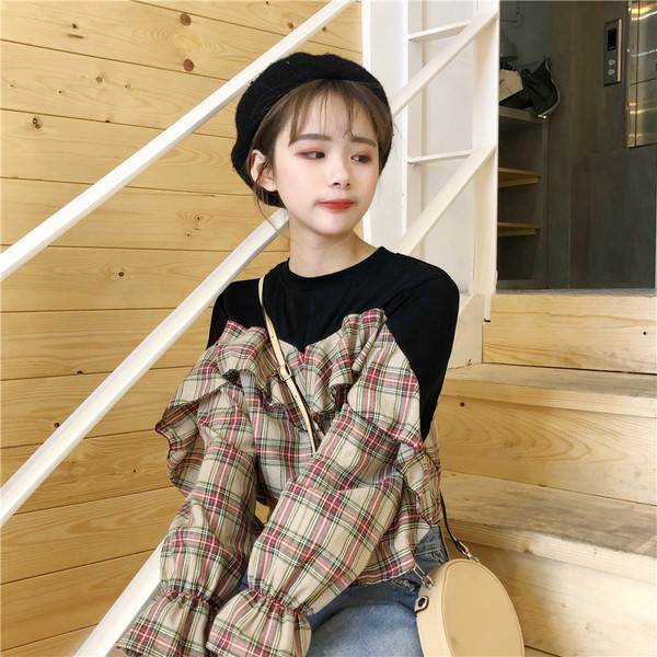 Bluza de dama eleganta cu volane in doua culori