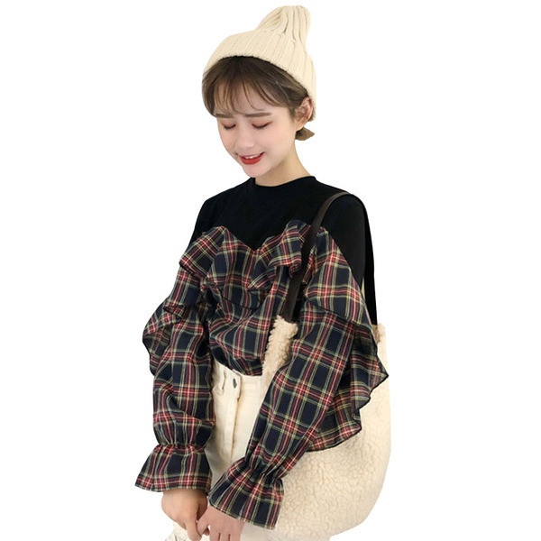 Bluza de dama eleganta cu volane in doua culori