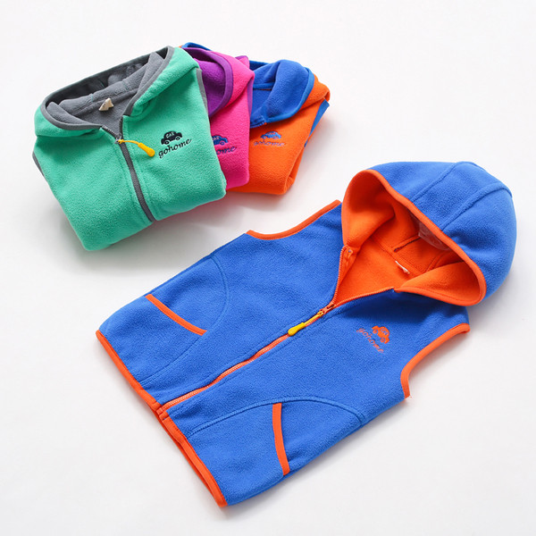 Детски елек с качулка в няколко цвята за момичета и момчета 