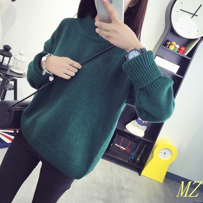 Pulover de dama casual cu guler inalt in mai multe culori