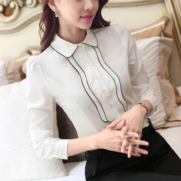 Есенна дамска риза с дълъг ръкав в няколко цвята