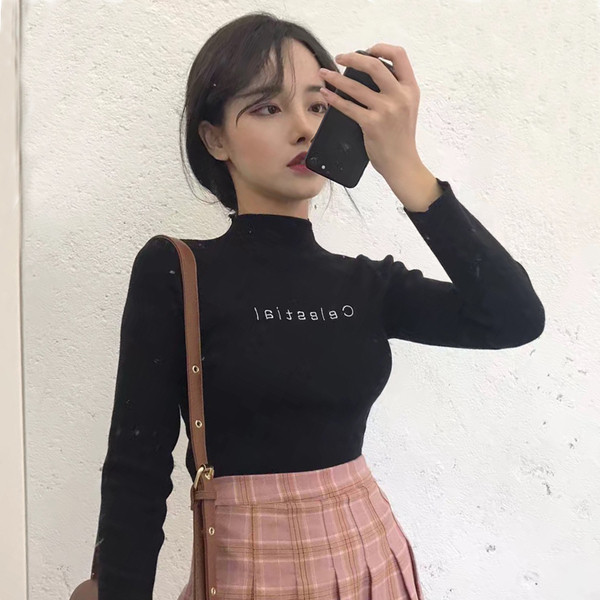 Pulover de damă cu inscripție în patru culori