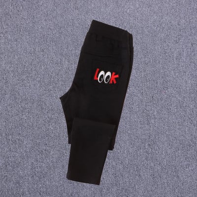 Παιδικά τζιν για κορίτσια σε μαύρο και άσπρο χρώμα