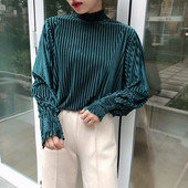 Модерна дамска блуза с широки ръкави в няколко цвята