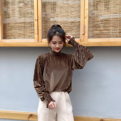 Модерна дамска блуза с широки ръкави в няколко цвята