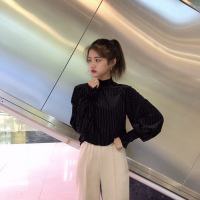 Модерна дамска блуза с широки ръкави в няколко цвята