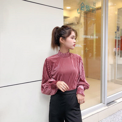 Модерна дамска блуза с широки ръкави в няколко цвята