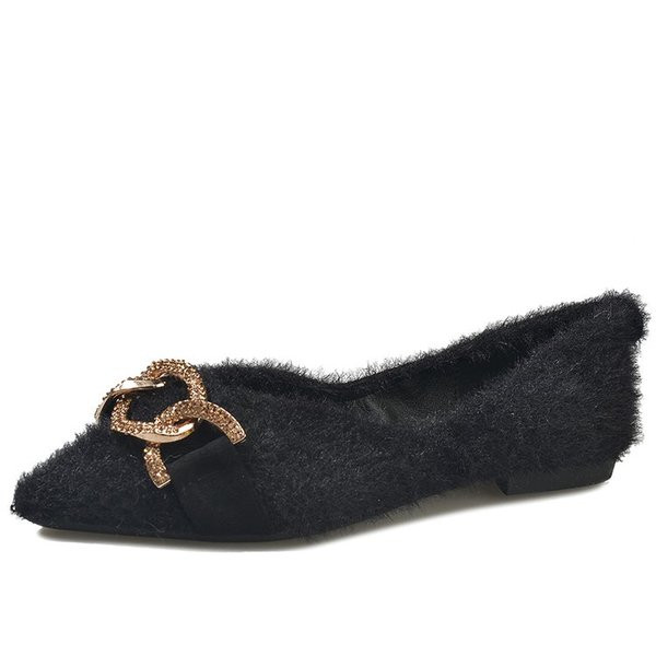 Mocasini moderni de dama cu decor metalic in doua culori