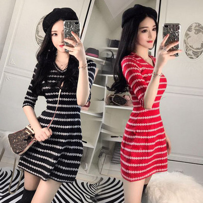 Rochie de dama in doua culori - negru si rosu