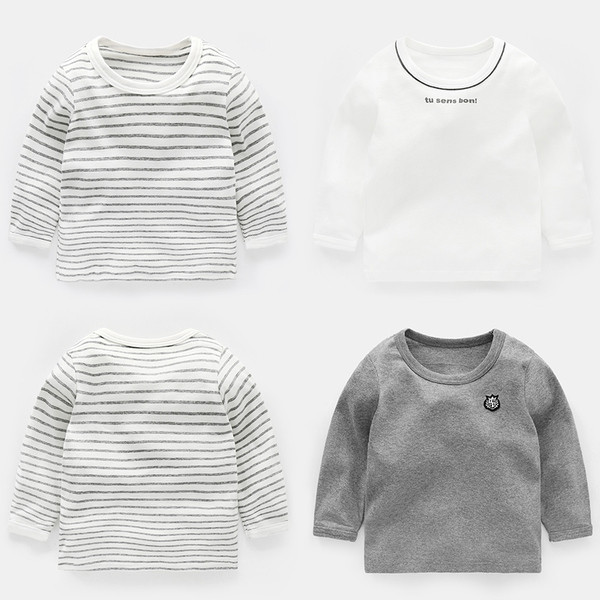 Детска блуза с О-образна яка за момчета в няколко цвята