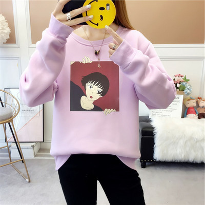 Спортно-ежедневна дамска блуза с цветна апликация в няколко цвята 