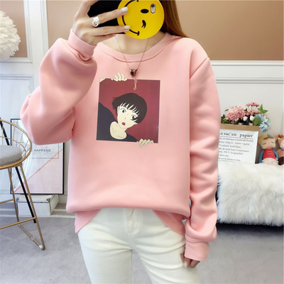 Спортно-ежедневна дамска блуза с цветна апликация в няколко цвята 