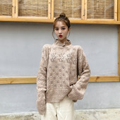 Pulover de dama modern in doua culori - model larg