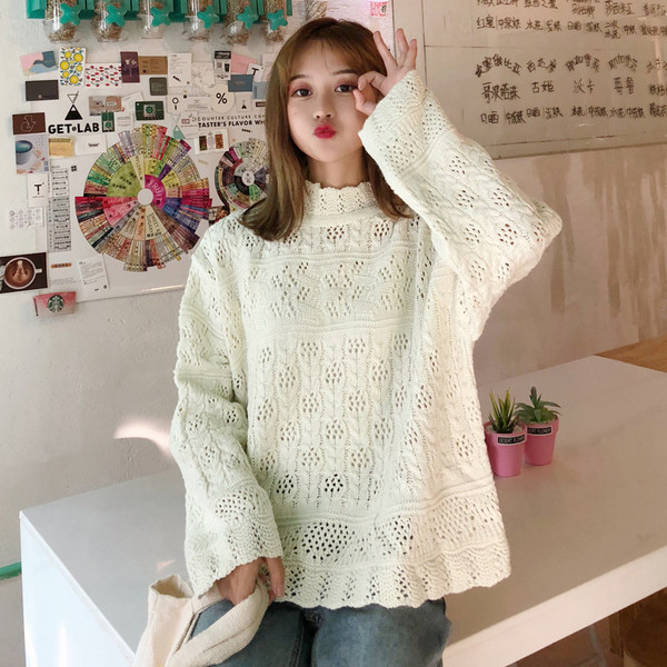 Pulover de dama modern in doua culori - model larg