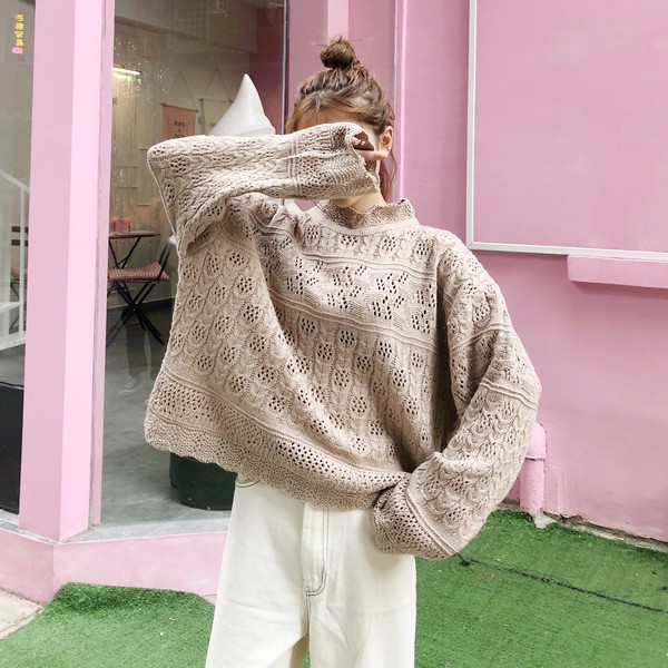 Pulover de dama modern in doua culori - model larg