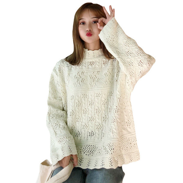 Pulover de dama modern in doua culori - model larg