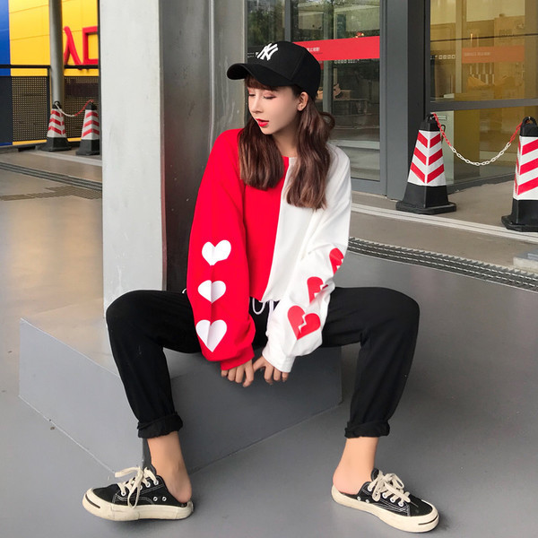 Bluza de dama model larg cu aplicatii in doua culori