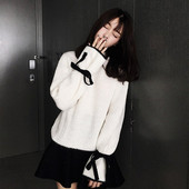 Pulover elegant de dama cu cravate in mai multe culori