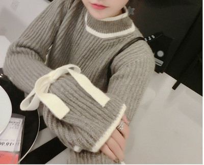 Pulover elegant de dama cu cravate in mai multe culori