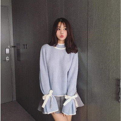 Pulover elegant de dama cu cravate in mai multe culori