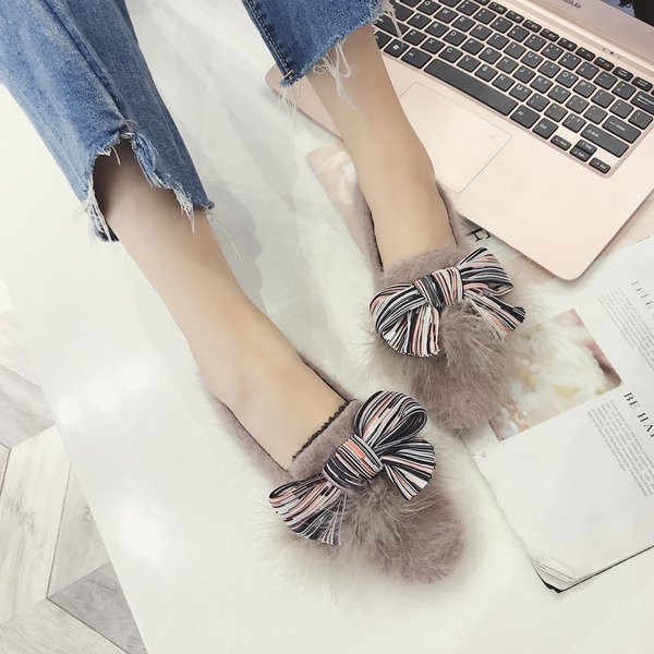 Model actual de mocasini de dama cu panglica colorata - doua culori