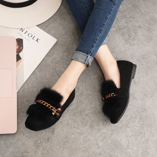 Női velúr mokaszinok jelenlegi modellje fém elemekkel és pehely két színben