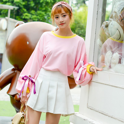 NOU Bluză de damă modernă colorată, cu legături elementare la mâneci