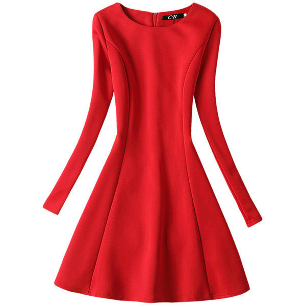 Rochie modernă de damă în roșu și negru