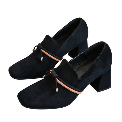 Pantofi eleganti de dama cu toc gros in negru