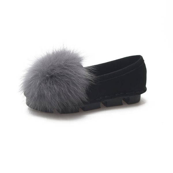 Mocasini casual dama din piele intoarsa ecologica cu puf in mai multe culori