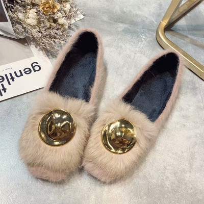 Γυναικεία μοκασίνια με μεταλλικό στοιχείο σε δύο μοντέλα - διάφορα χρώματα