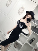 Rochie neagră casual de damă