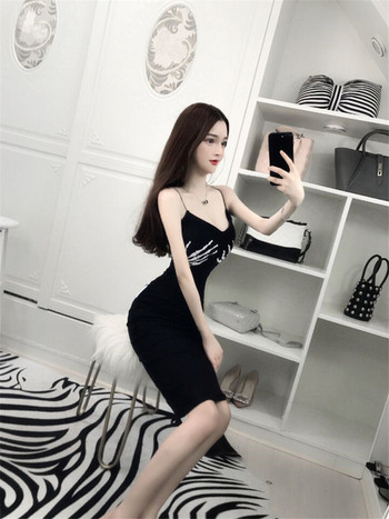 Rochie neagră casual de damă