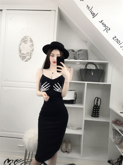 Rochie neagră casual de damă