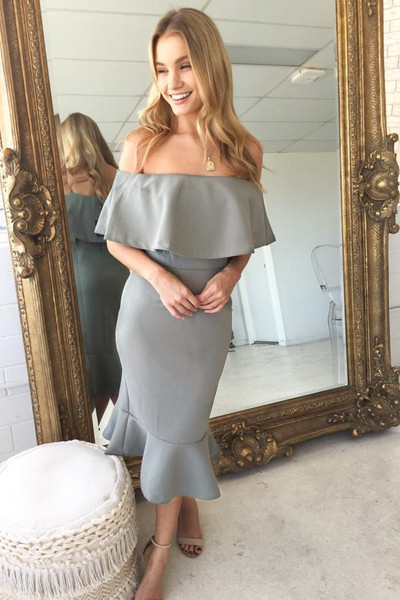 Rochie elegantă de damă cu umerii goi în patru culori