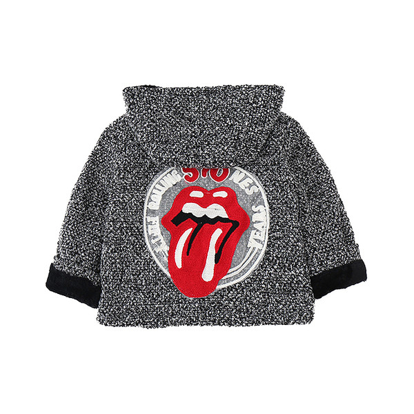 Palton pentru copii cu glugă și imprimeu pe spate