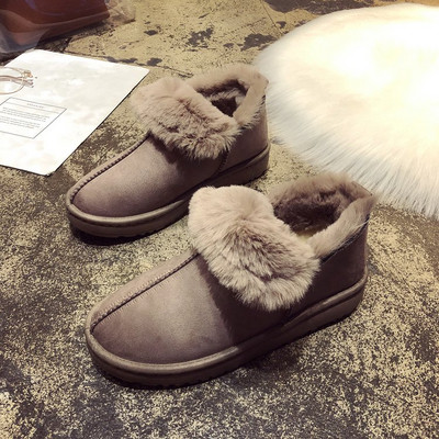 Дамски боти от еко велур с мека подплата в няколко цвята