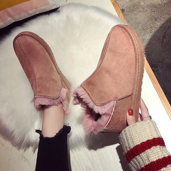 Дамски боти от еко велур с мека подплата в няколко цвята