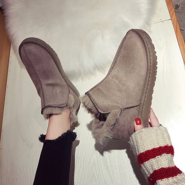 Дамски боти от еко велур с мека подплата в няколко цвята