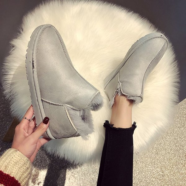 Дамски боти от еко велур с мека подплата в няколко цвята