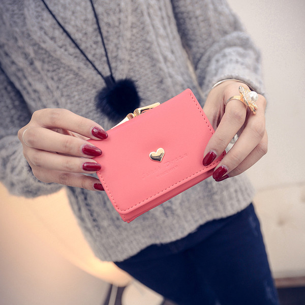 Дамски портфейл от еко кожа в розов цвят