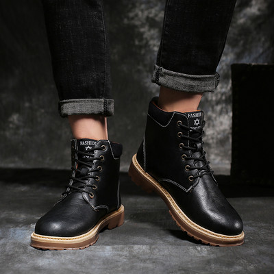 Cizme de iarna pentru barbati cu talpa aspra in trei culori